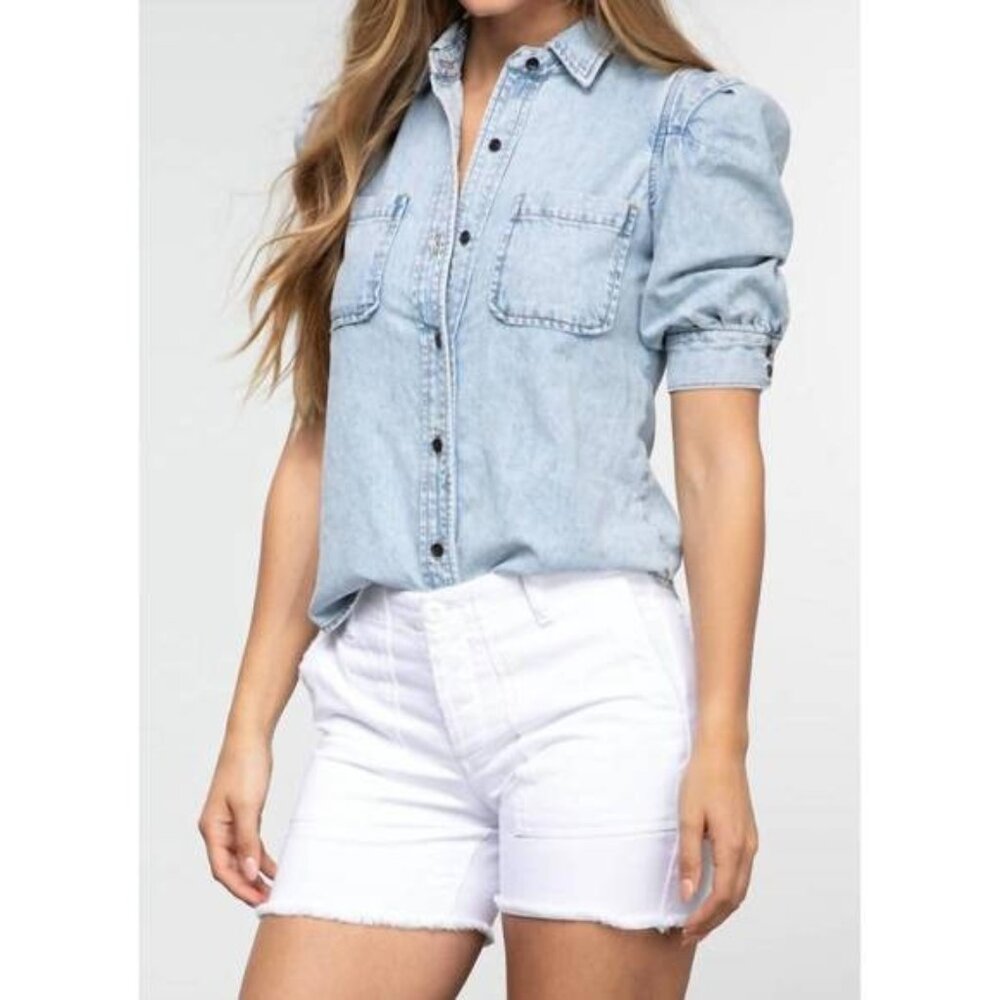 Le Superbe Beach Crawler Cut Off Short in White Size 4 NWT